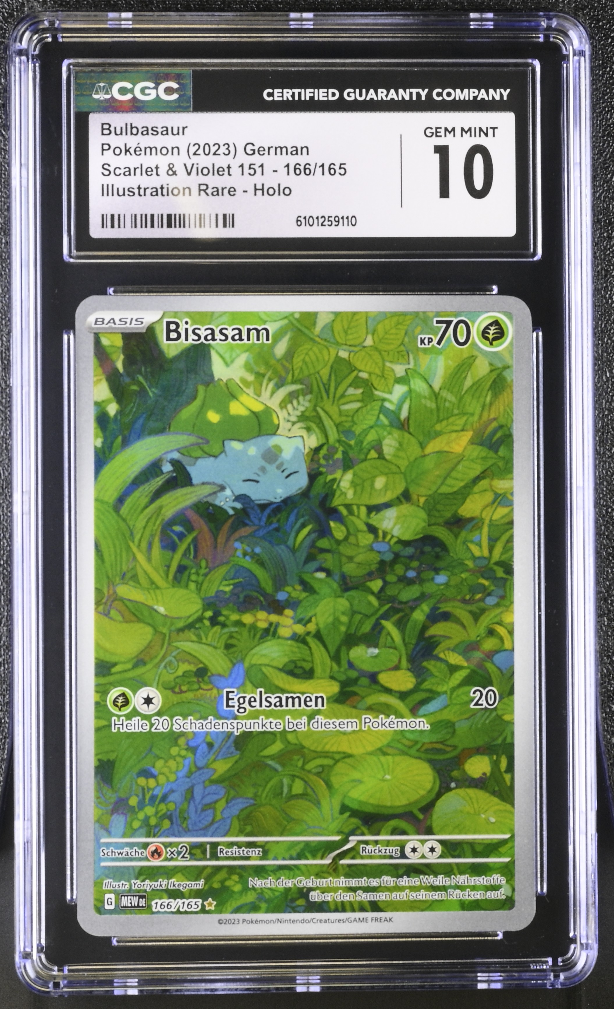 Bulbasaur - MEW 166 - German - CGC 10 