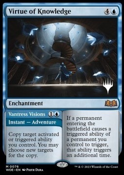 Virtue of Knowledge Vantress Visions (V.2) - Wilds of Eldraine Promos 