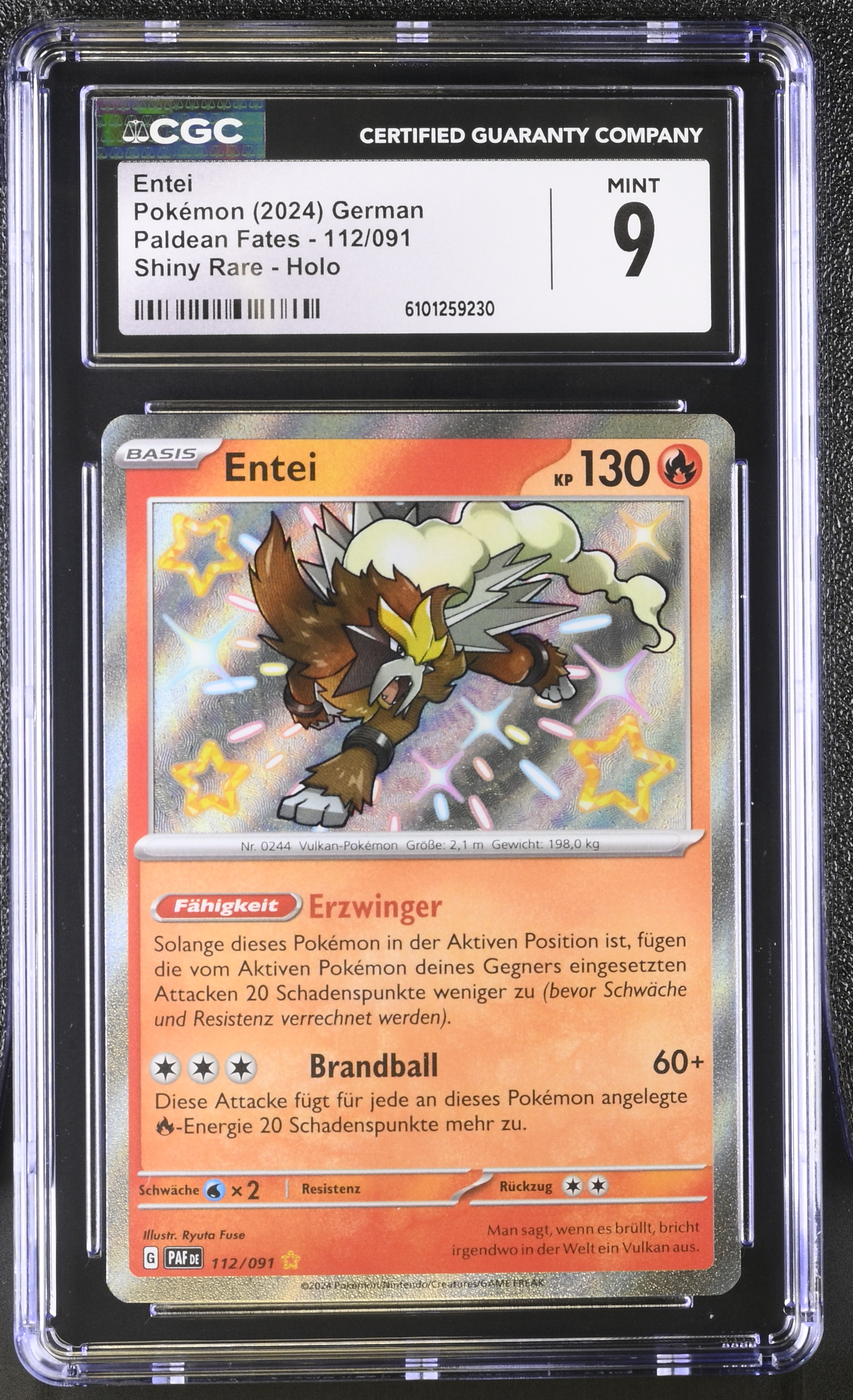 Entei - PAF 112 - German - CGC 9 