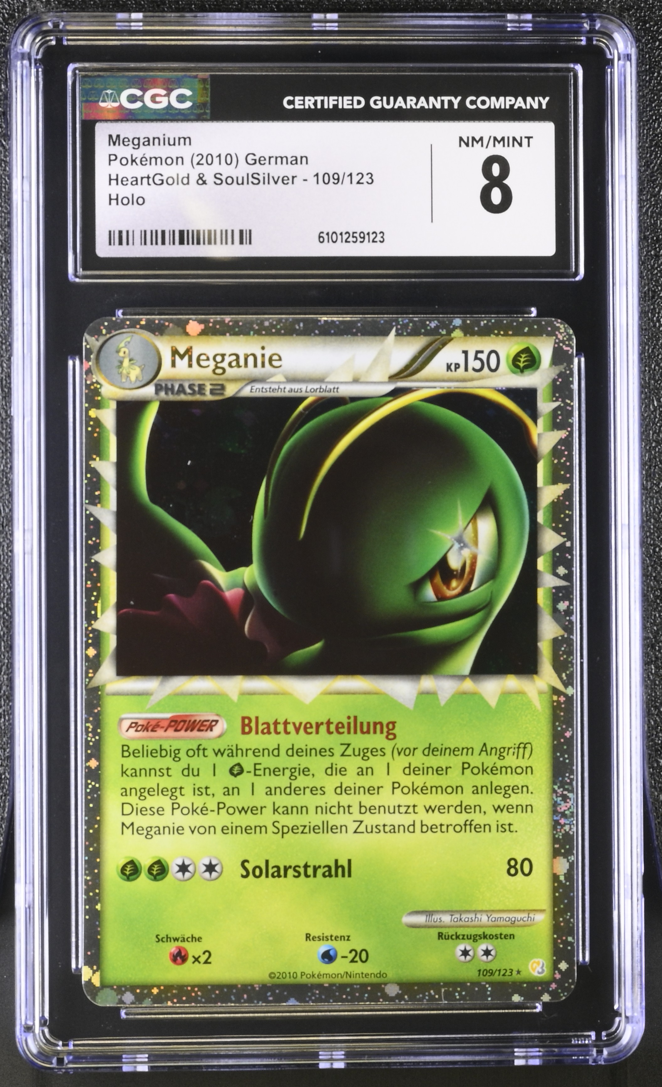 Meganium (Leaf Trans) - HS 109 - German - CGC 8 