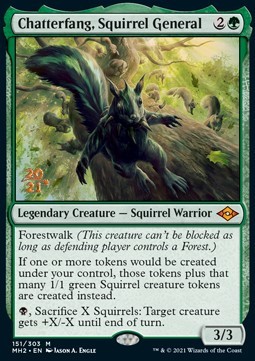 Chatterfang Squirrel General - Modern Horizons 2 Promos 