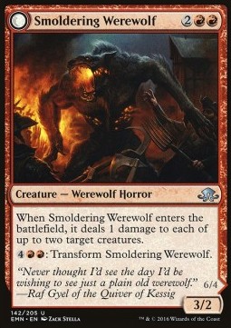 Smoldering Werewolf / Erupting Dreadwolf 