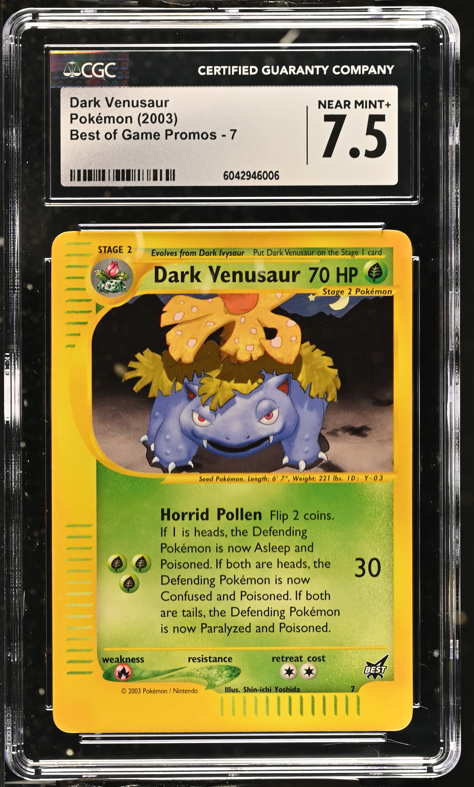 Dark Venusaur - BEST 7 - English - CGC 7.5 