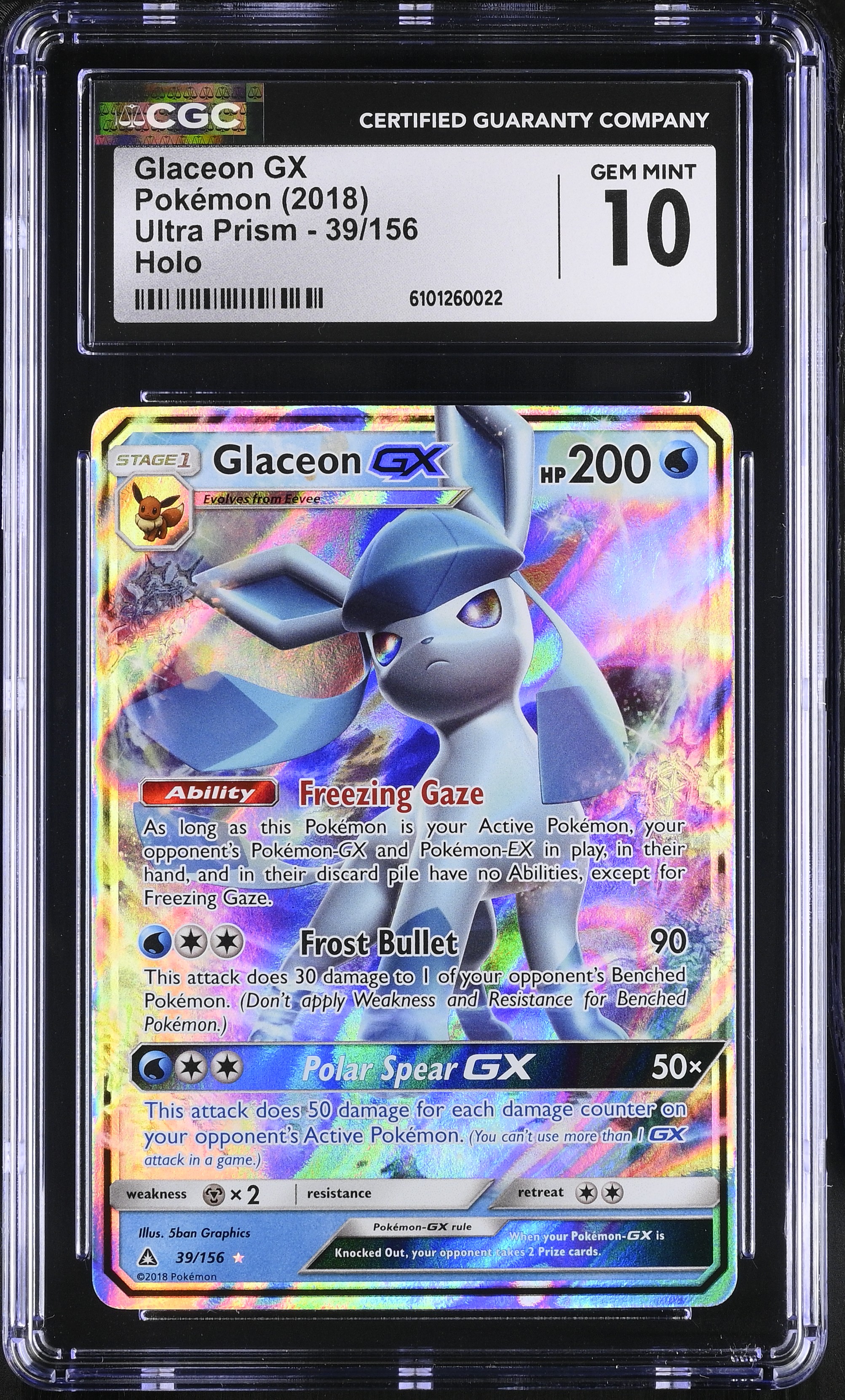 Glaceon GX - UPR 39 - English - CGC 10 