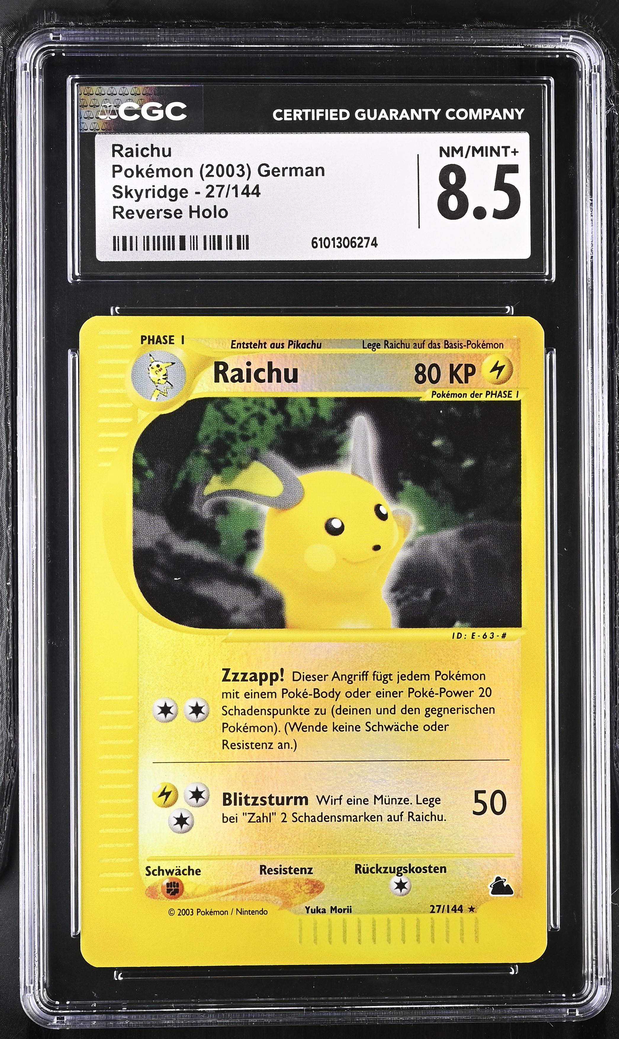 Raichu - SK 27 - German - CGC 8.5 