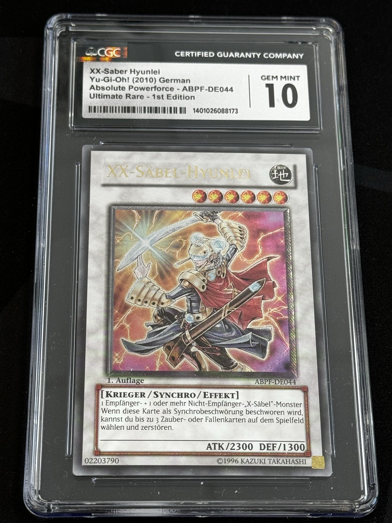 XX-Saber Hyunlei (V.2 - Ultimate Rare) - ABPF 44 - German - CGC 10 