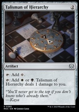 Talisman of Hierarchy - Commander March of the Machine 