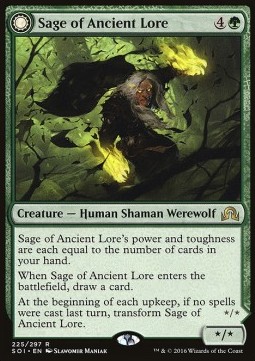 Sage of Ancient Lore Werewolf of Ancient Hunger - Shadows over Innistrad 