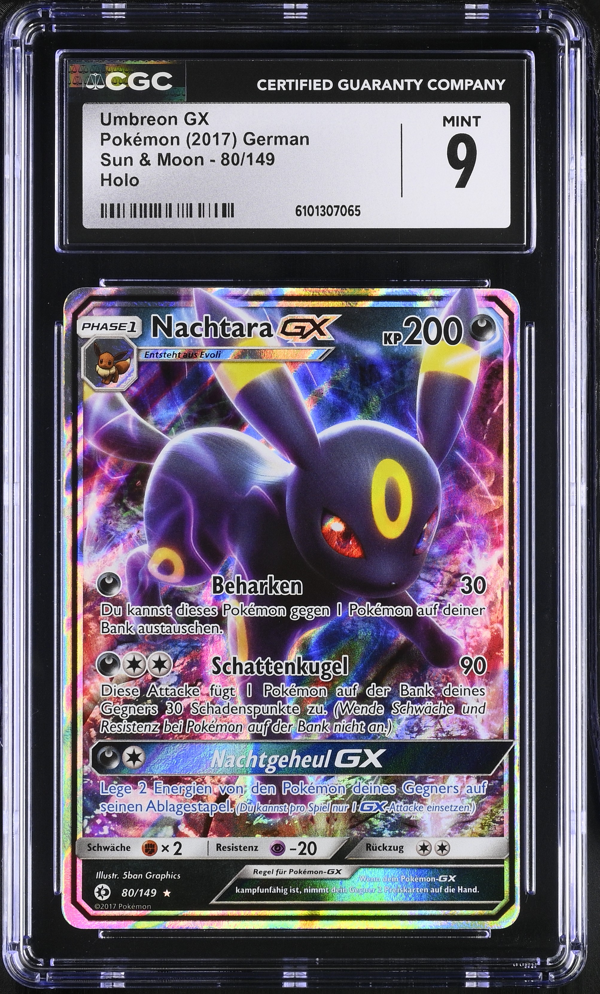 Umbreon GX - SUM 80 - German - CGC 9 