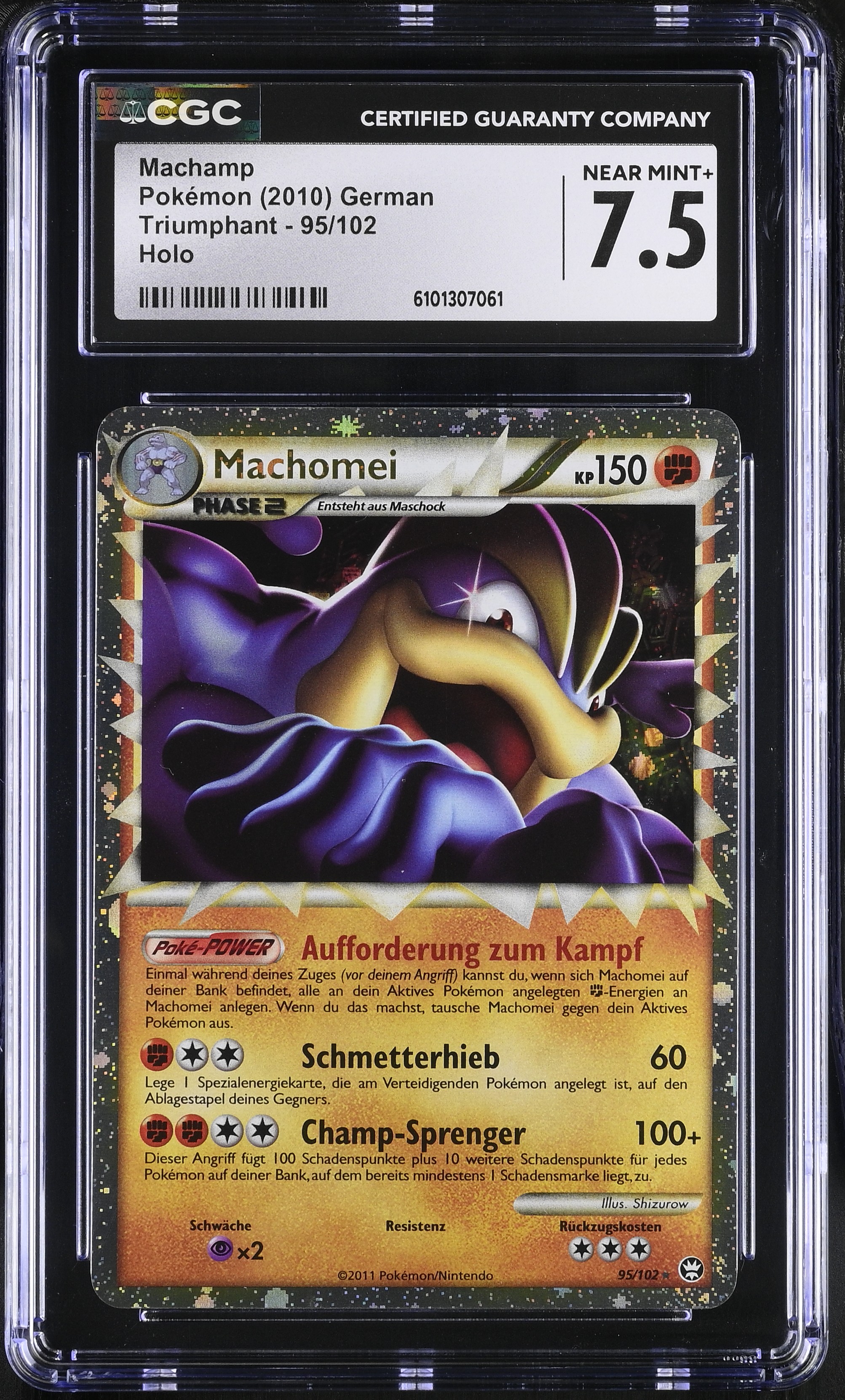 Machamp (Fighting Tag) - TM 95 - German - CGC 7.5 