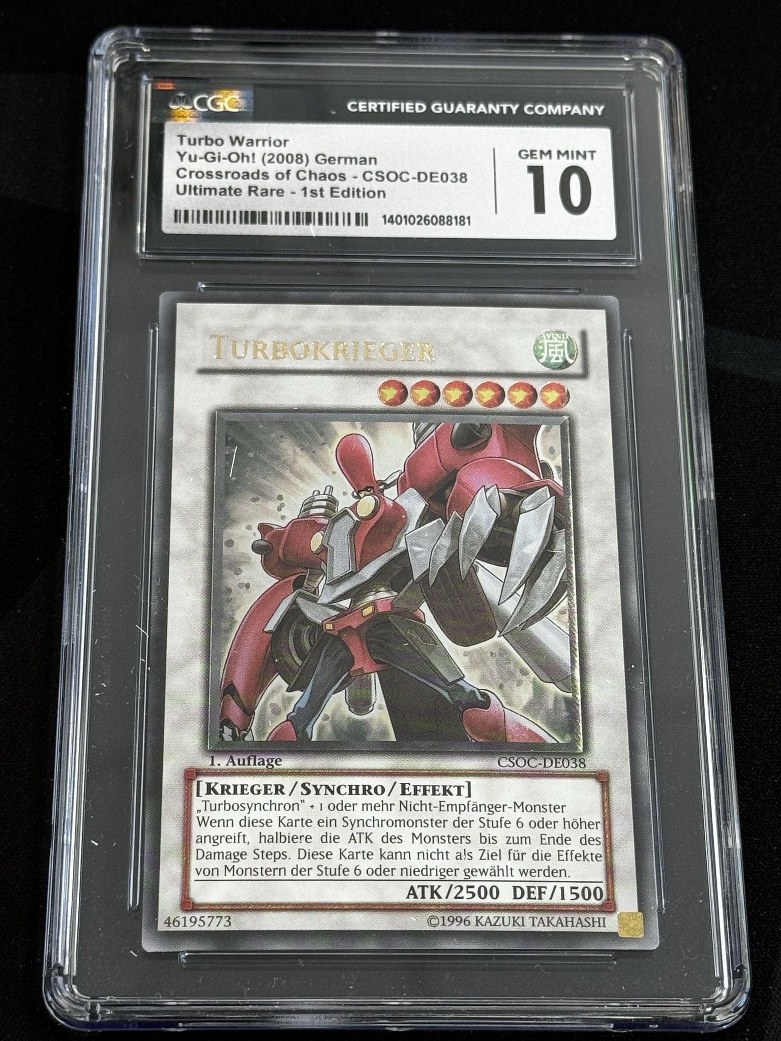 Turbo Warrior (V.2 - Ultimate Rare) - CSOC 38 - German - CGC 10 