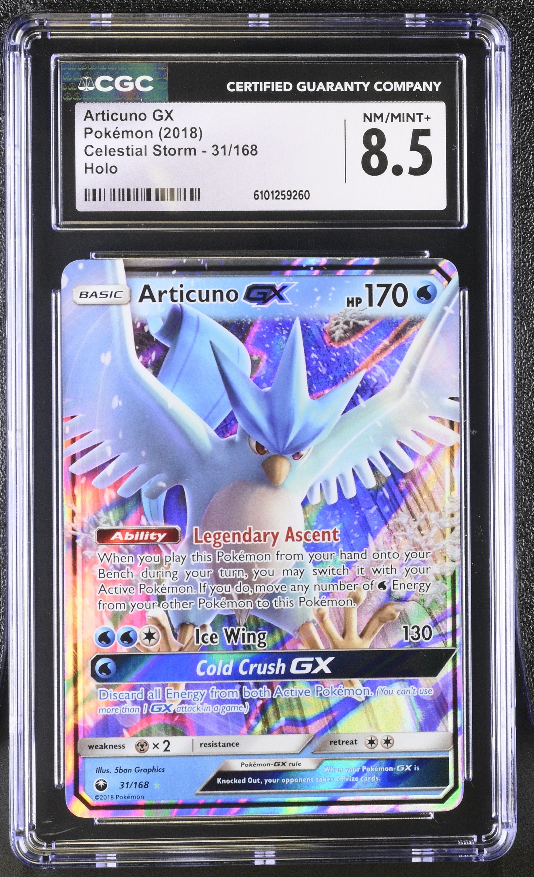 Articuno GX - CES 31 - English - CGC 8.5 