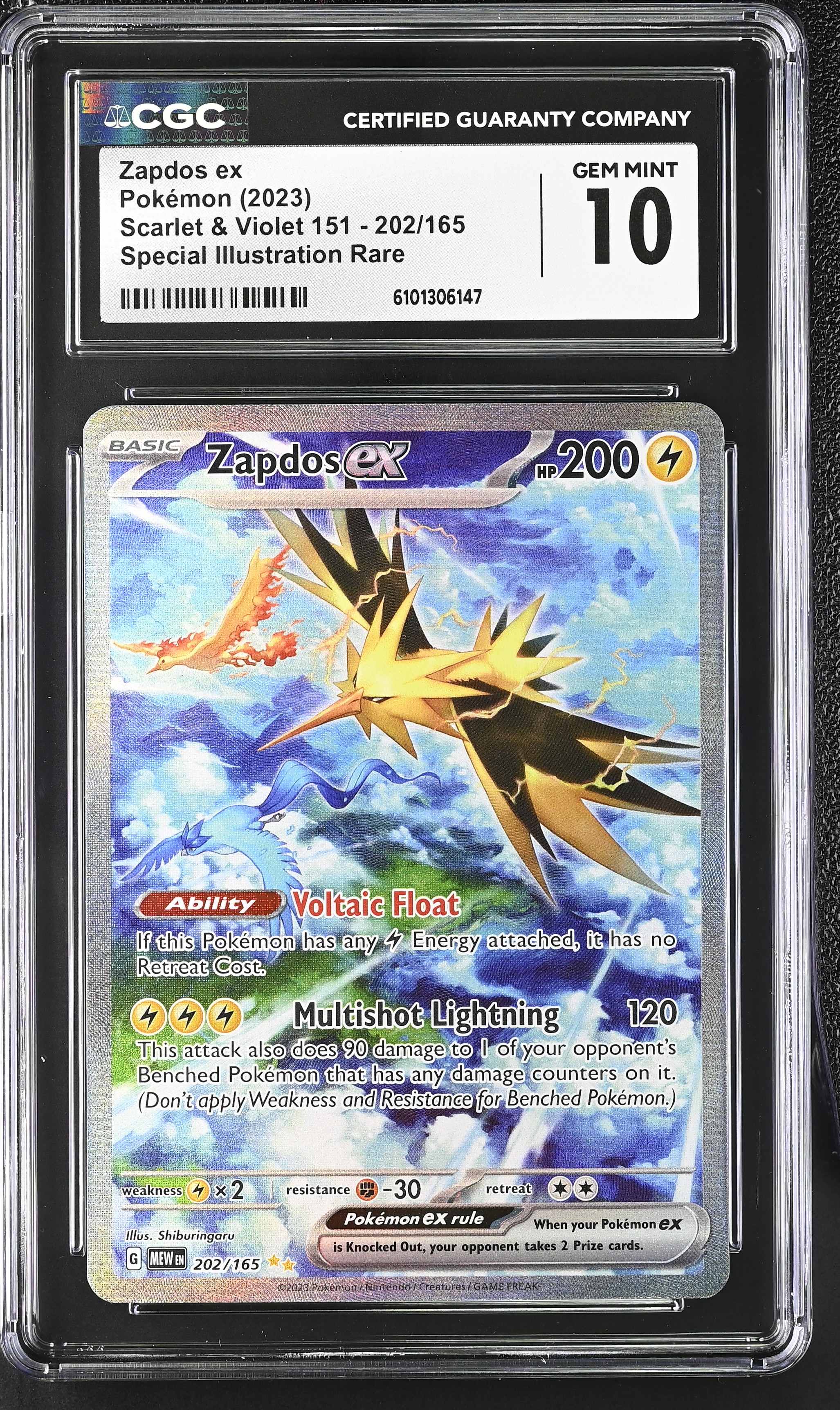 Zapdos ex - MEW 202 - English - CGC 10 