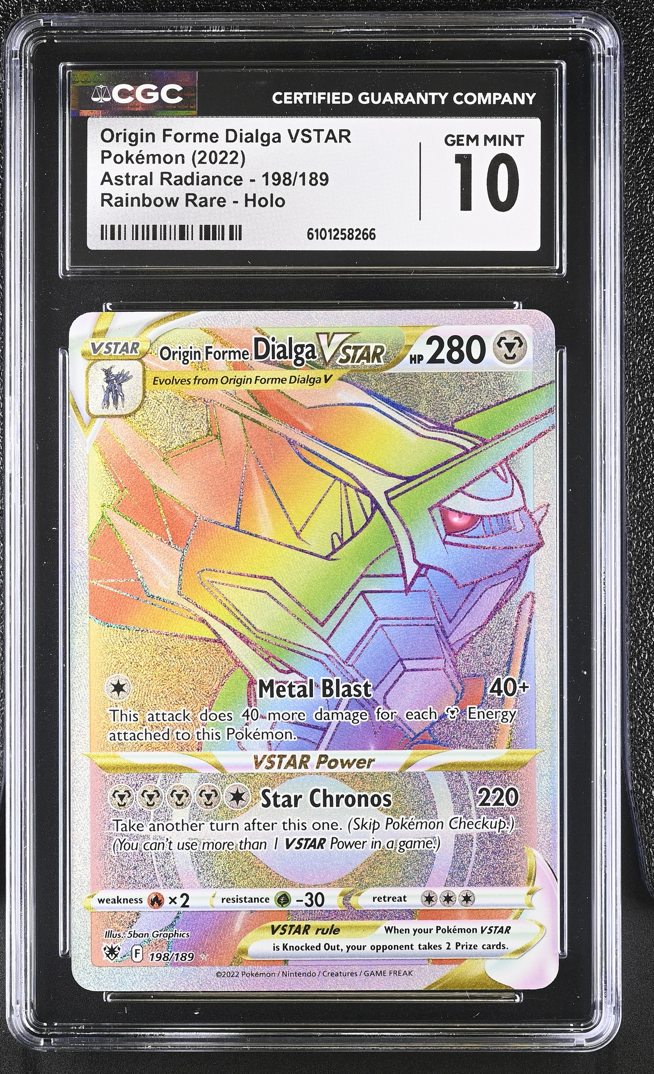 Origin Forme Dialga VSTAR - ASR 198 - English - CGC 10 