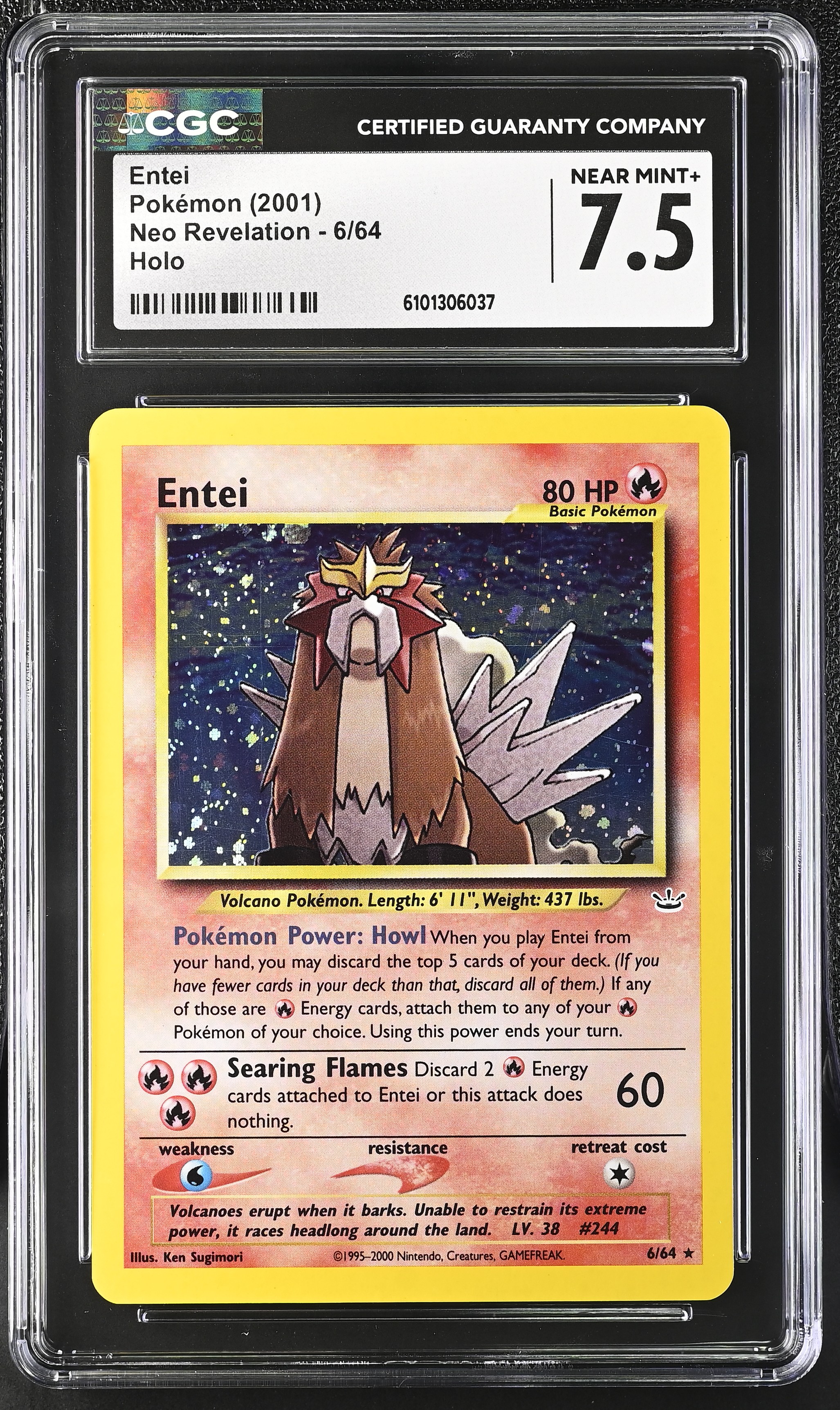 Entei (Holo) - NR 6 - English - CGC 7.5 