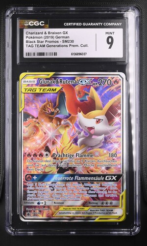 Charizard & Braixen GX - SM 230 - German - CGC 9 