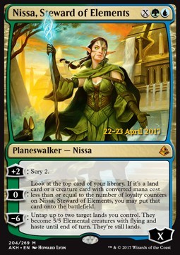 Nissa Steward of Elements - Amonkhet Promos 