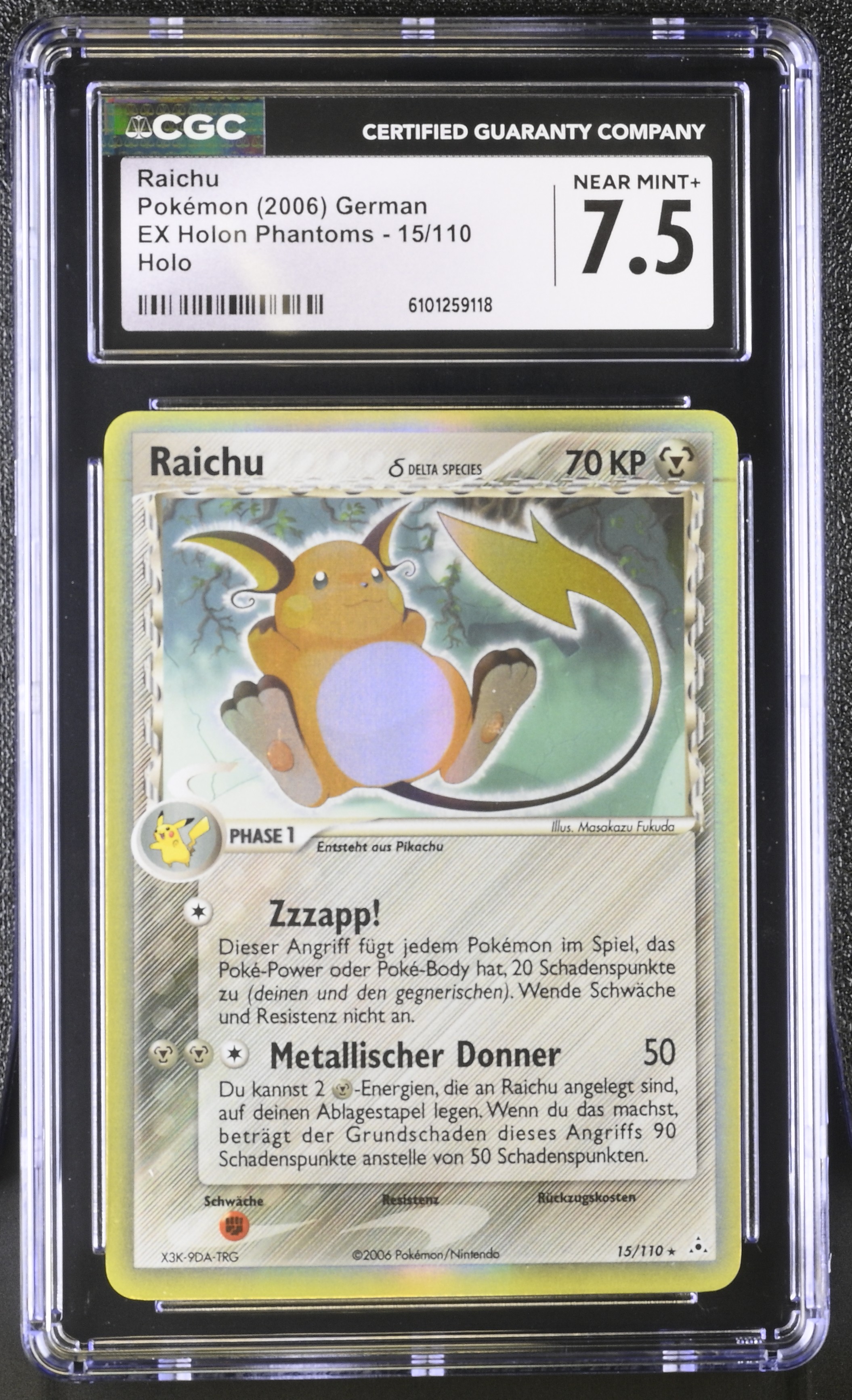 Raichu ? Delta Species - HP 15 - German - CGC 7.5 