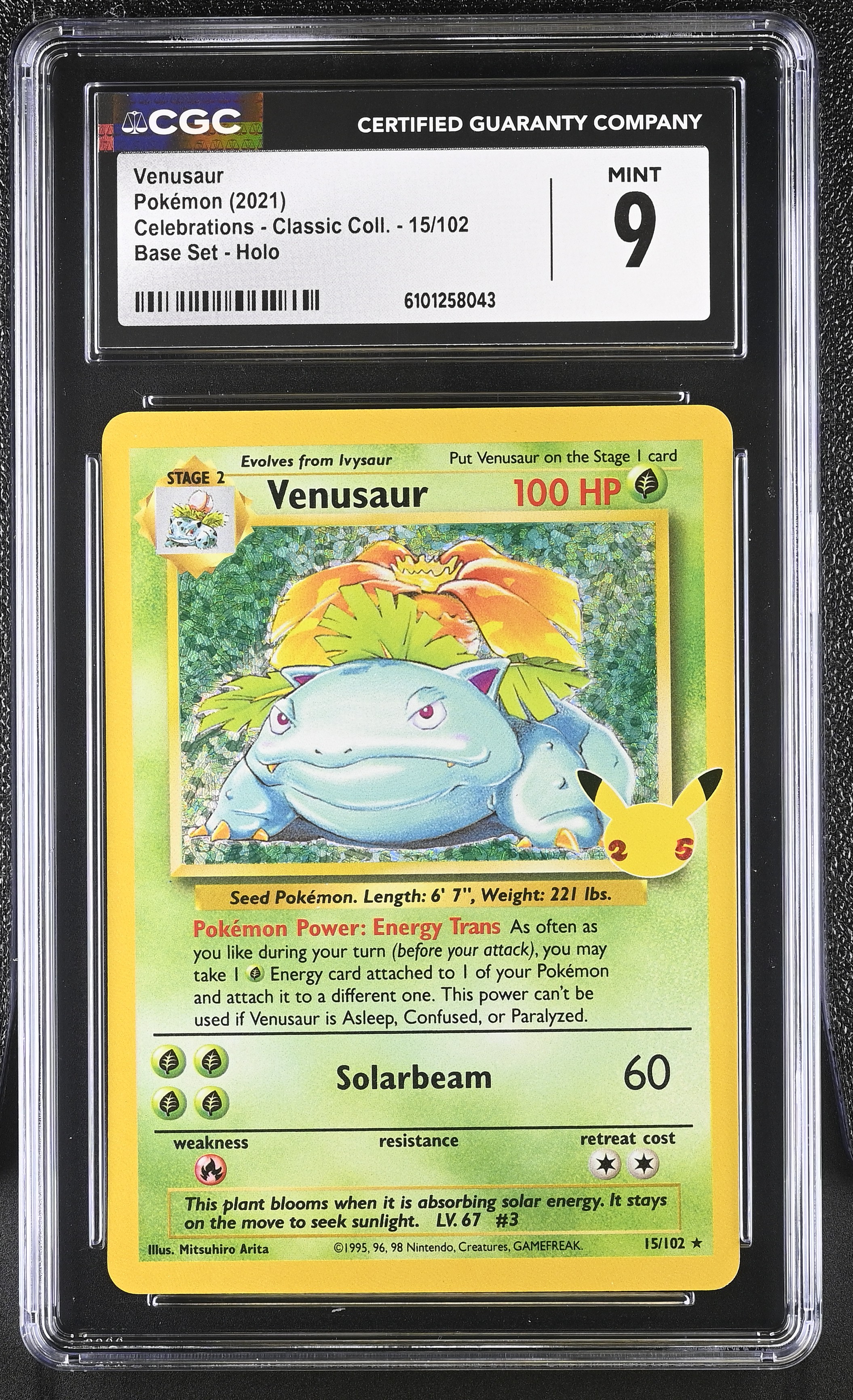 Venusaur - CEL 15 - English - CGC 9 