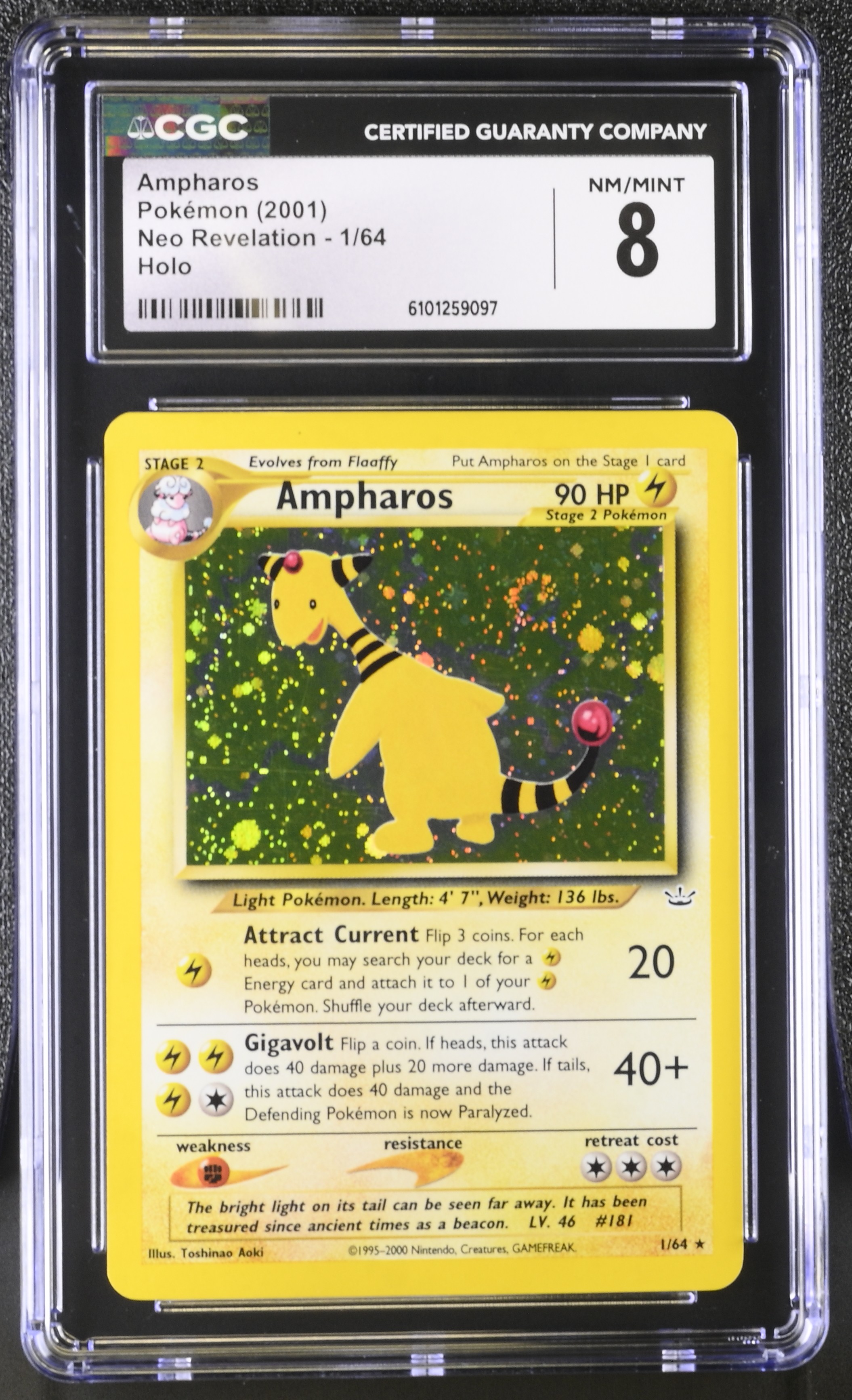 Ampharos - NR 1 - English - CGC 8 