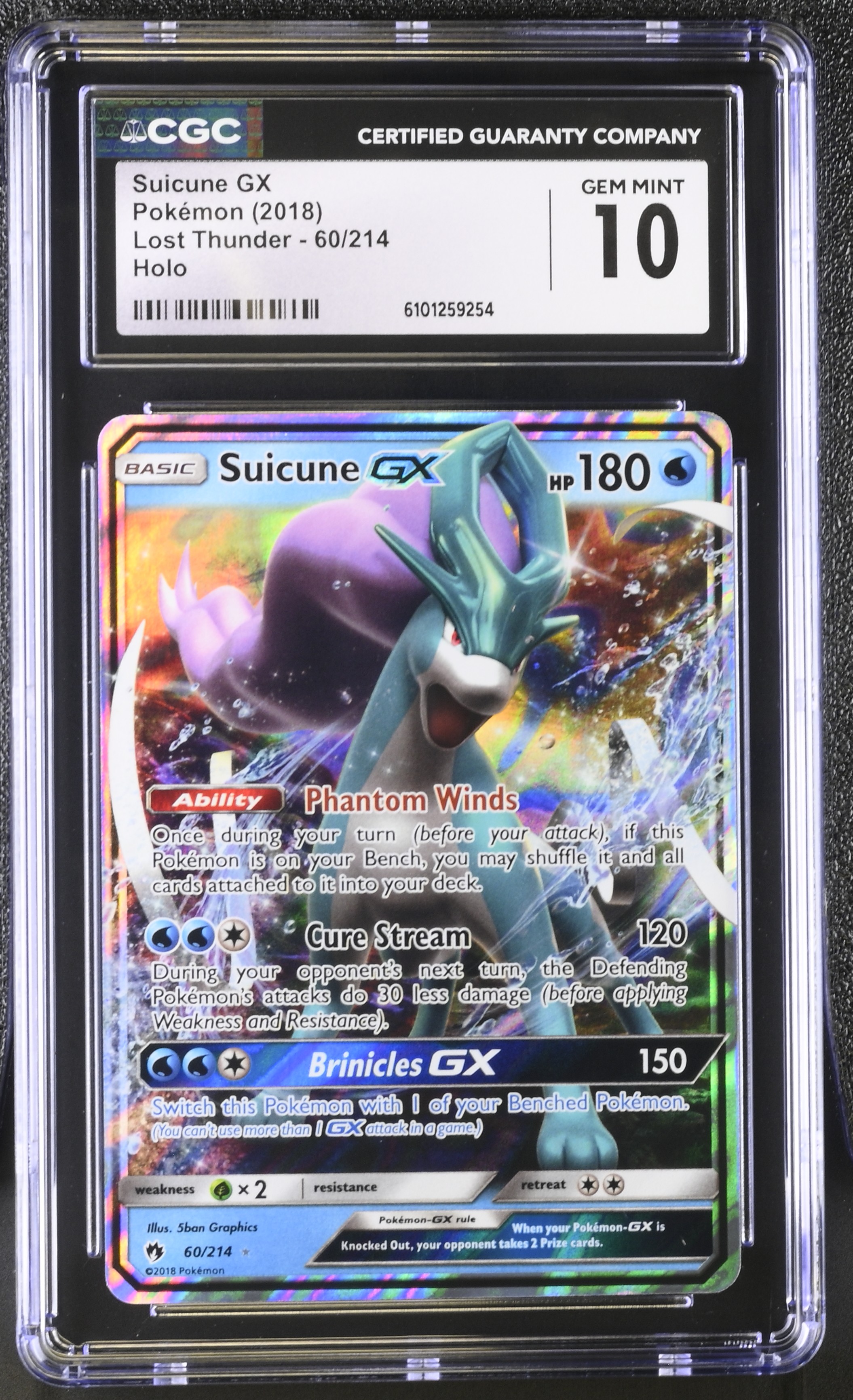 Suicune GX - LOT 60 - English - CGC 10 