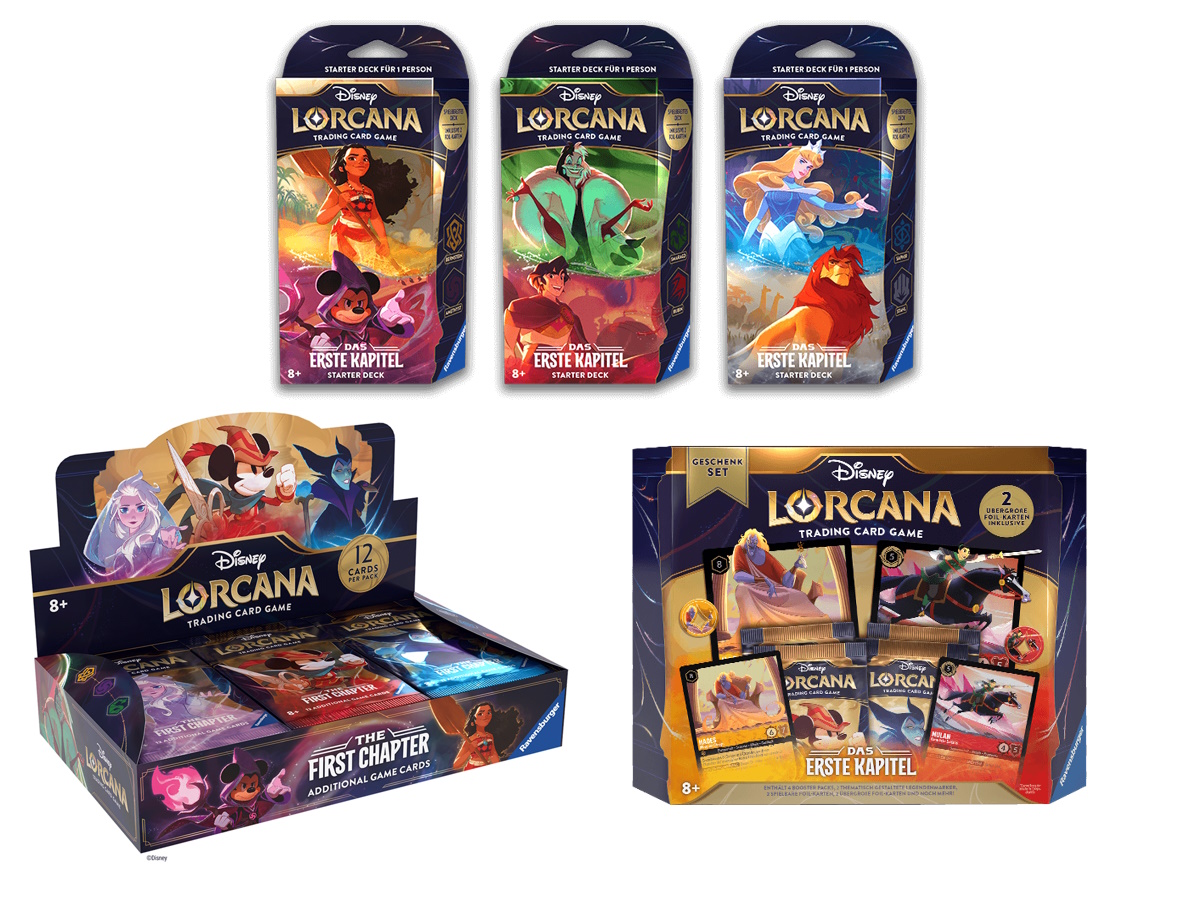 Disney Lorcana - Bundle mit Display, Starter Decks und Geschenke Set - Deutsch