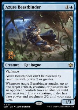 Azure Beastbinder (V.1) - Bloomburrow Promos