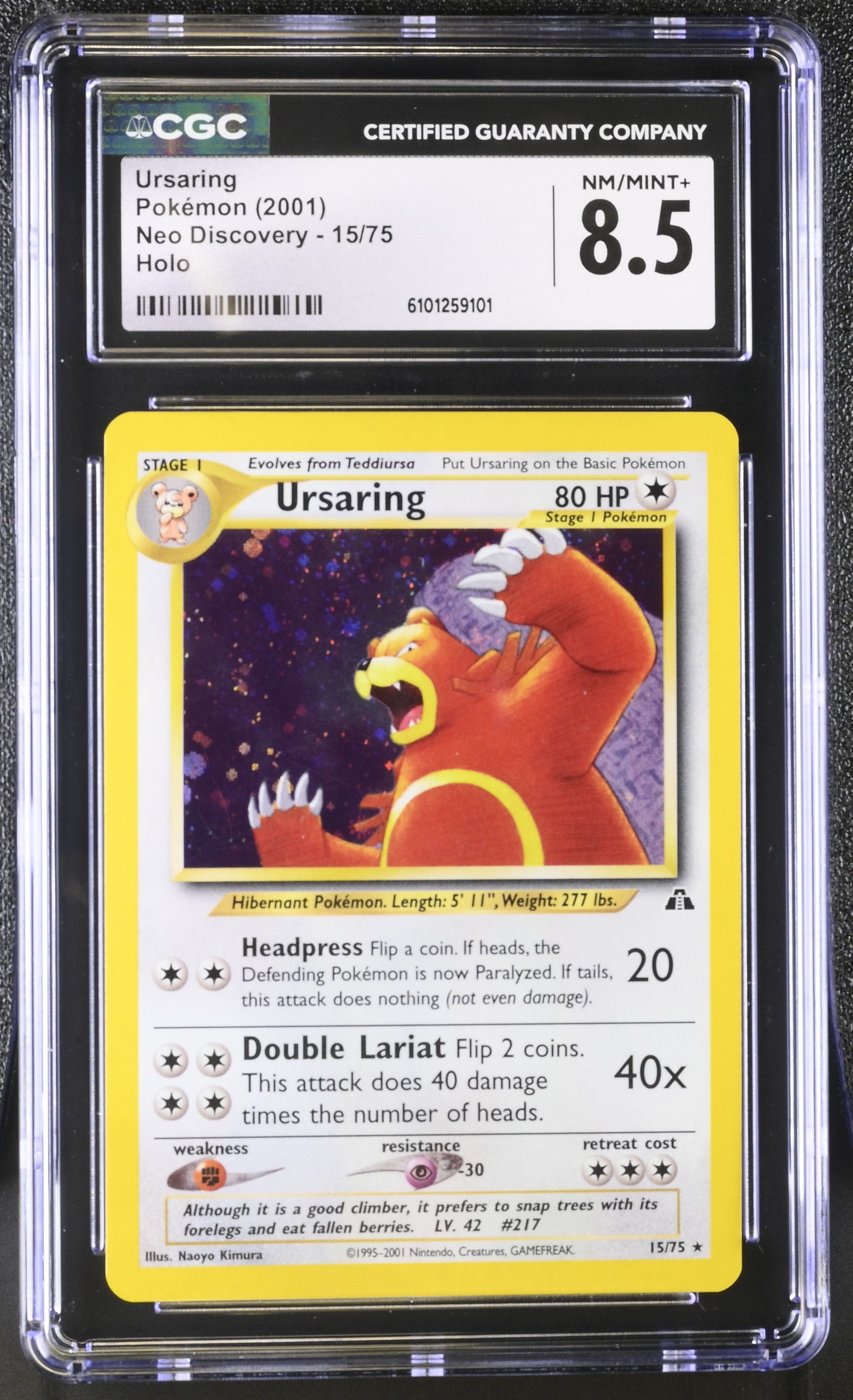 Ursaring (Holo) - NDI 15 - English - CGC 8.5 