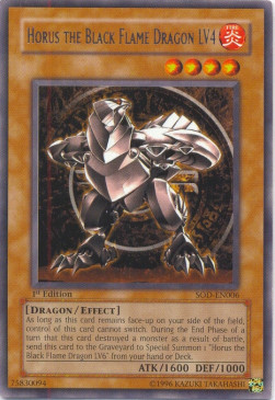 Horus the Black Flame Dragon LV4 (V.1 - Rare) 