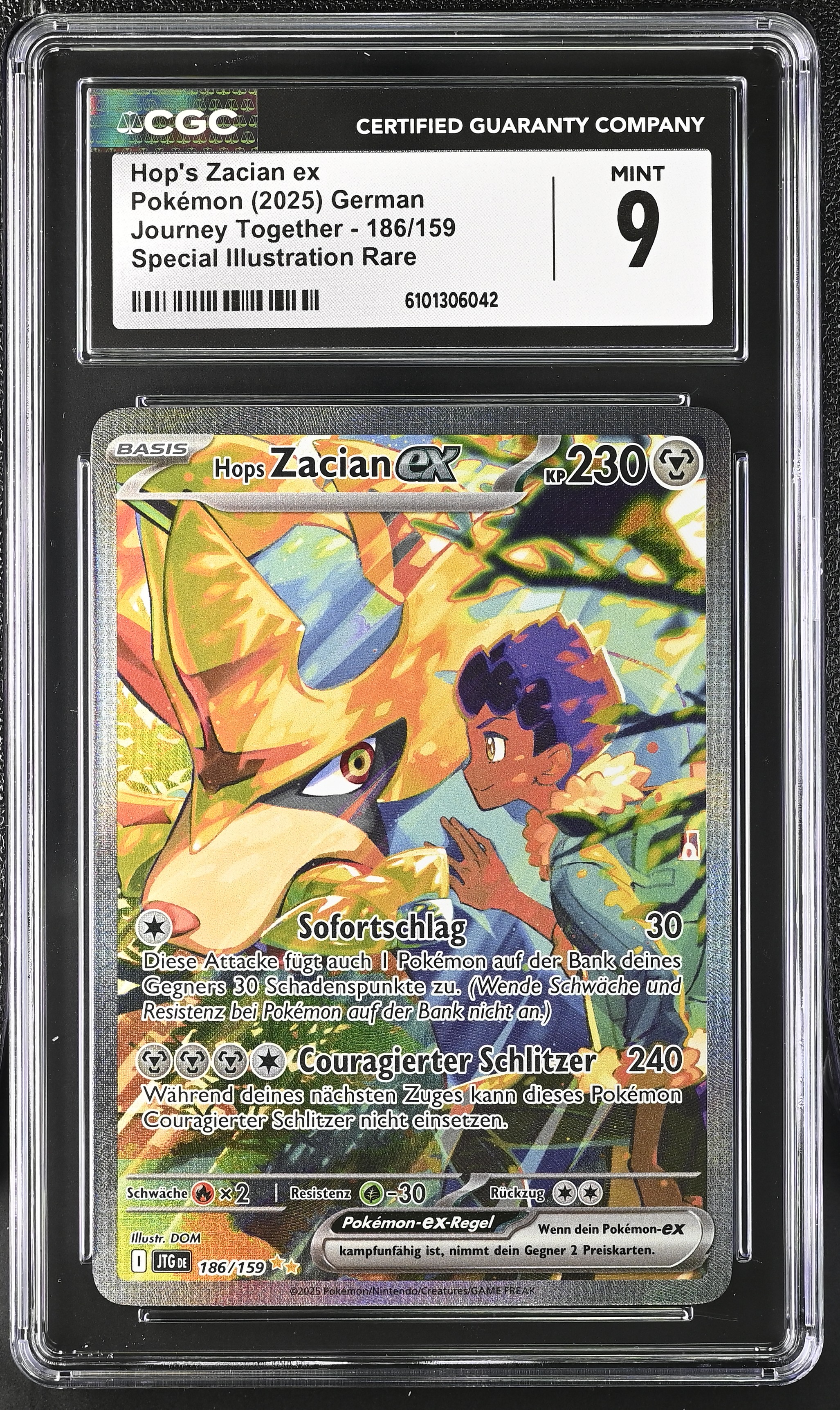 Hops Zacian ex - JTG 186 - German - CGC 9 