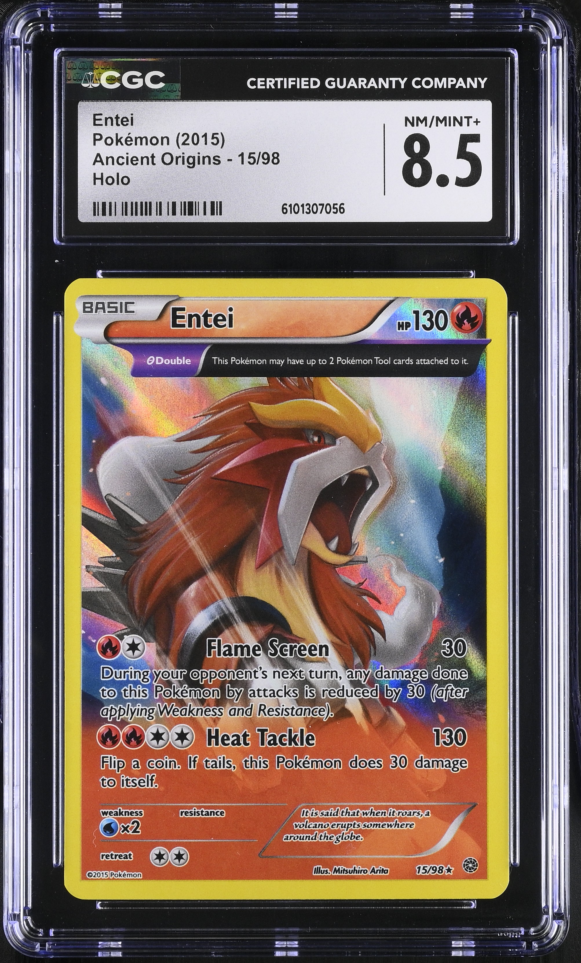 Entei (? Double) - AOR 15 - English - CGC 8.5 
