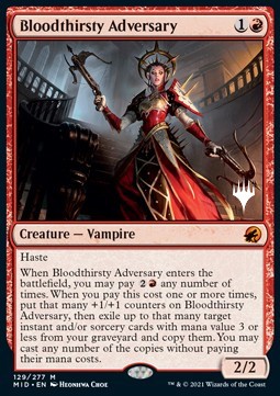 Bloodthirsty Adversary (V.2) - Innistrad Midnight Hunt Promos