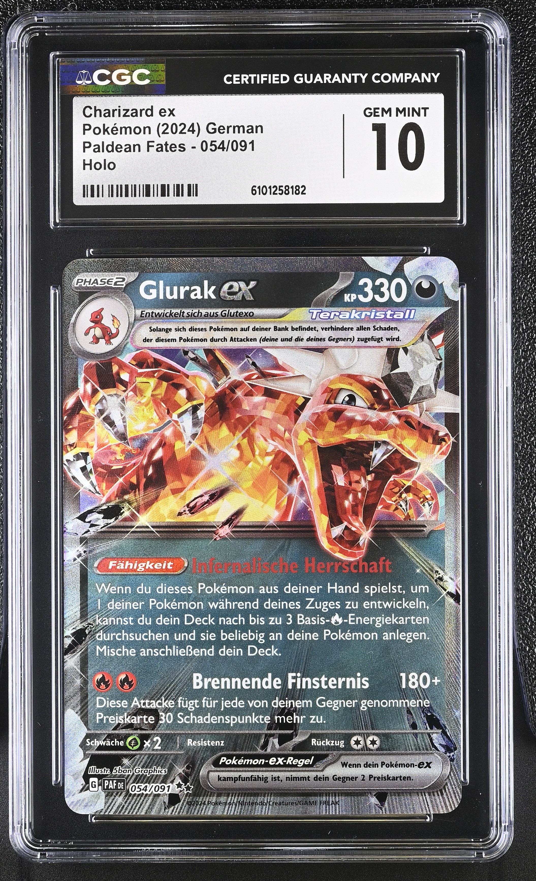 Charizard ex - PAF 54 - German - CGC 10 