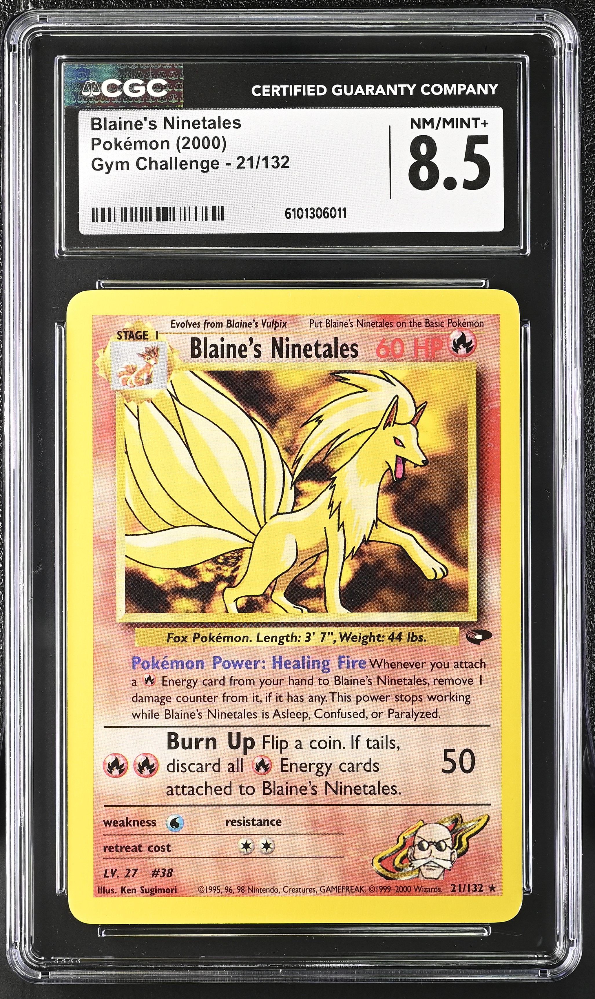 Blaine's Ninetales - GC 21 - English - CGC 8.5 