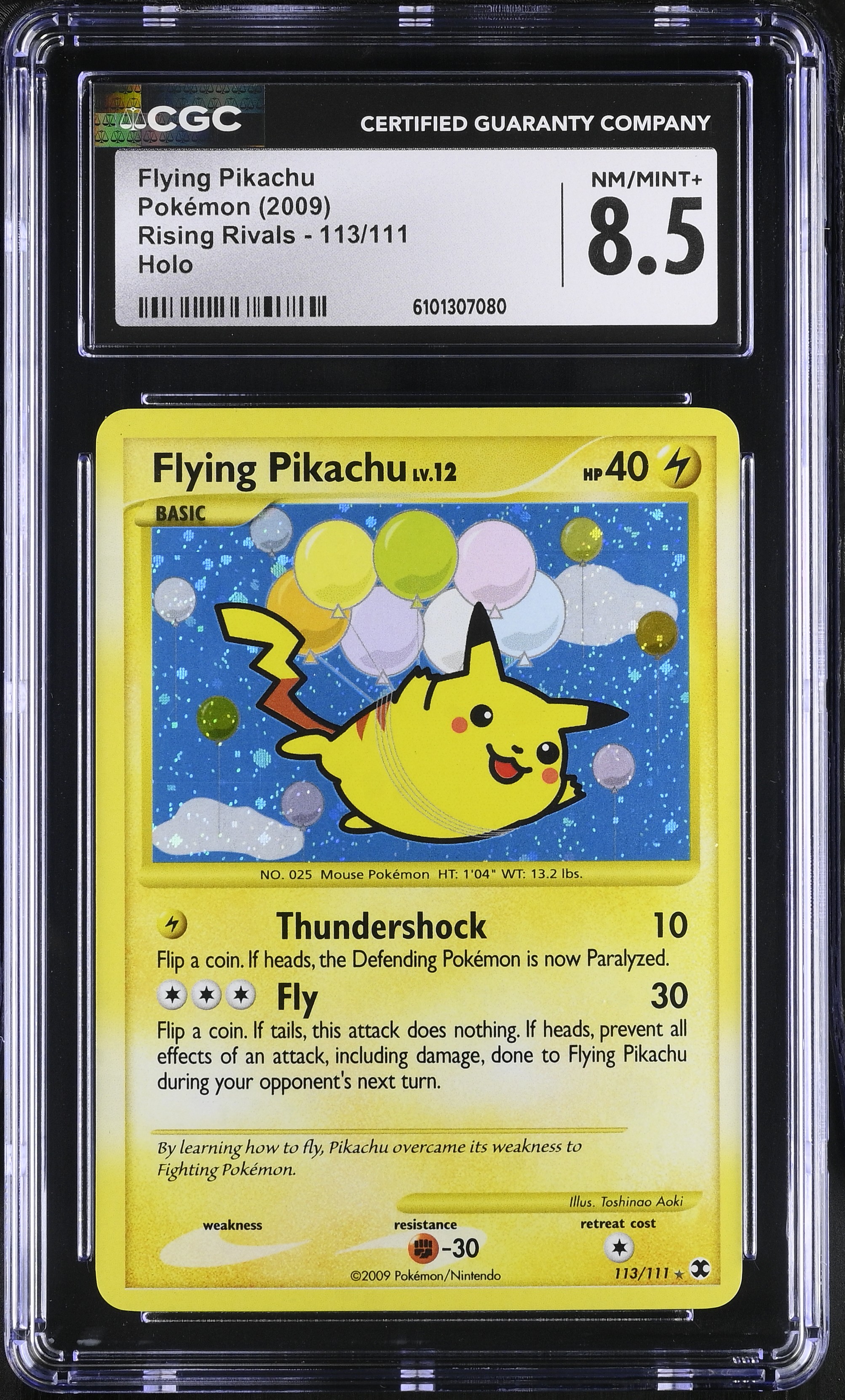 Flying Pikachu Lv.12 - RR 113 - English - CGC 8.5 
