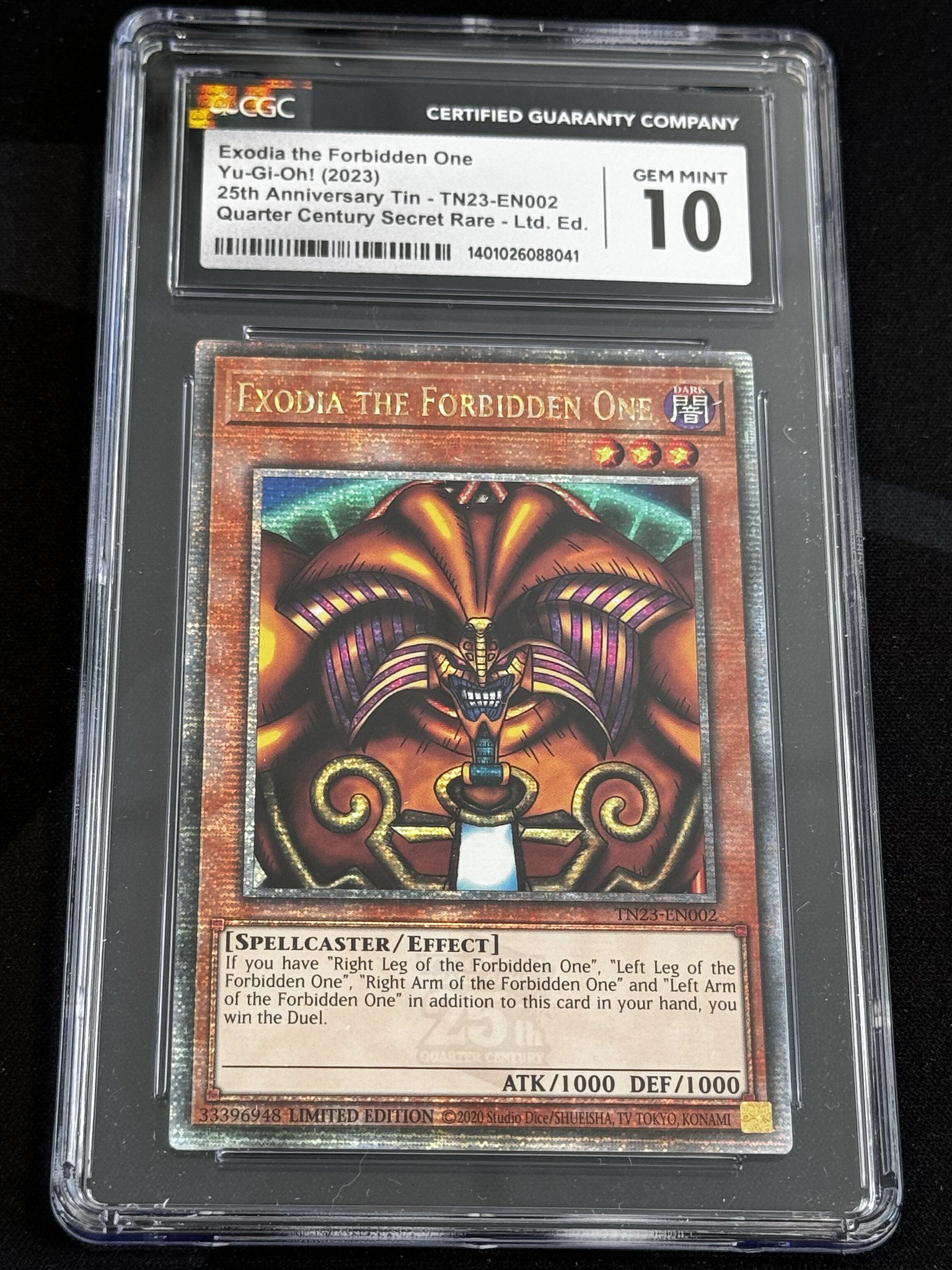 Exodia the Forbidden One - TN23 2 - English - CGC 10 