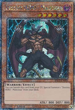 Destiny HERO Malicious (V.5 Quarter Century Secret Rare)