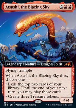 Atsushi the Blazing Sky (V.2) - Kamigawa Neon Dynasty Extras 