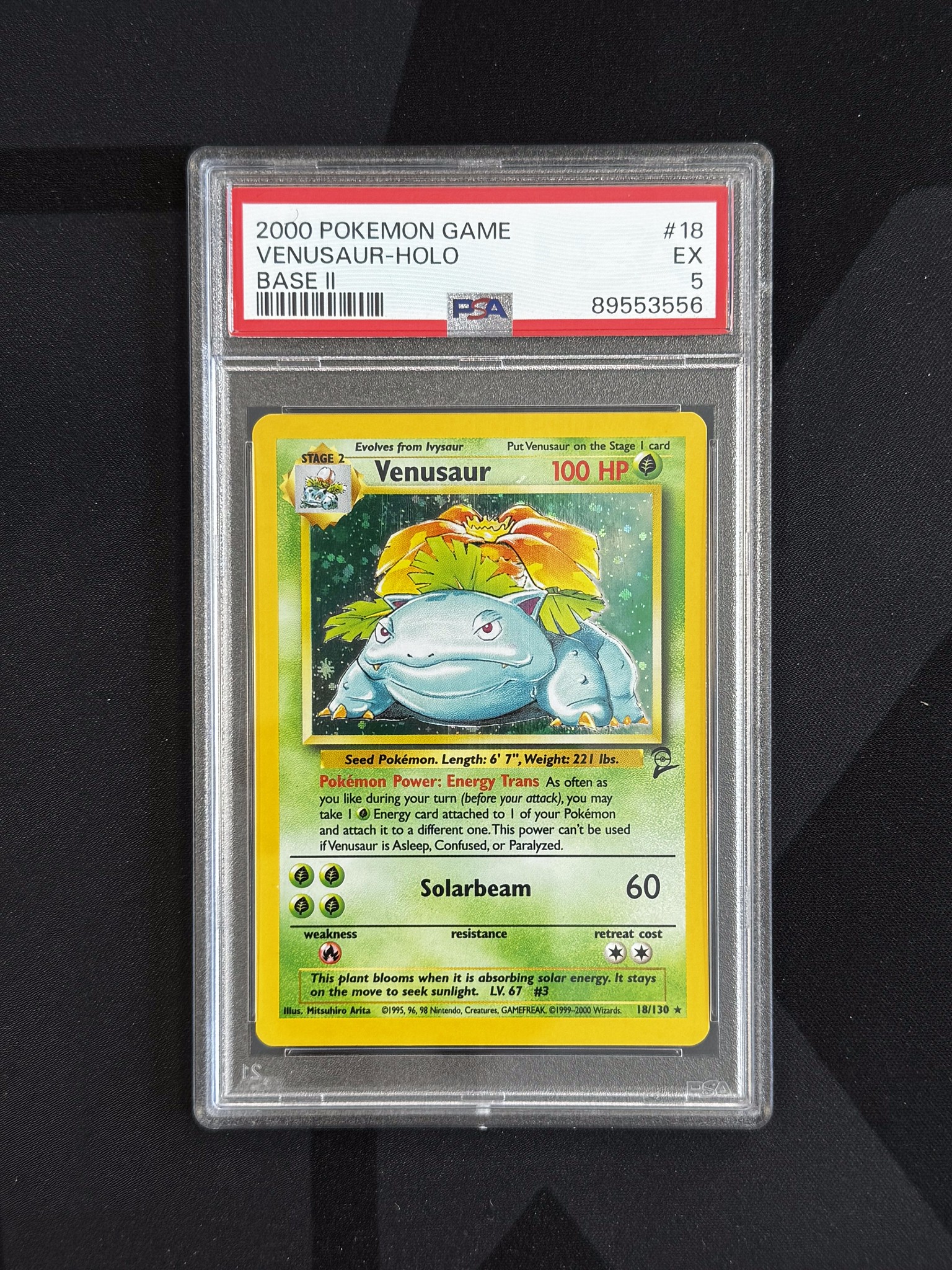 PSA 5 Base set Venusaur pokemon offers card