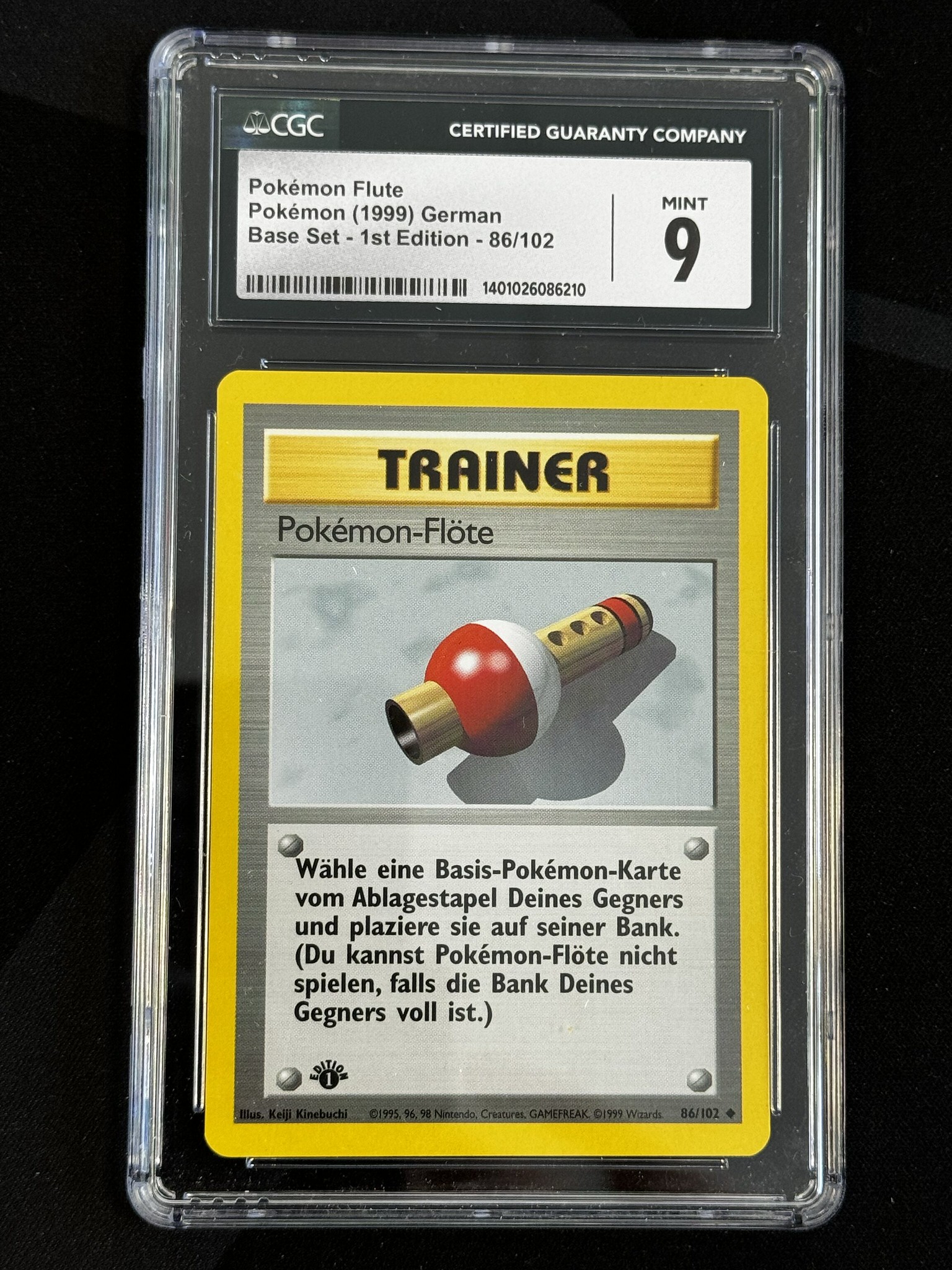 Pokemon Flute - BS 86 - German - CGC 9