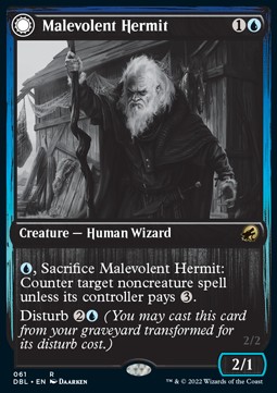 Malevolent Hermit Benevolent Geist - Innistrad Double Feature