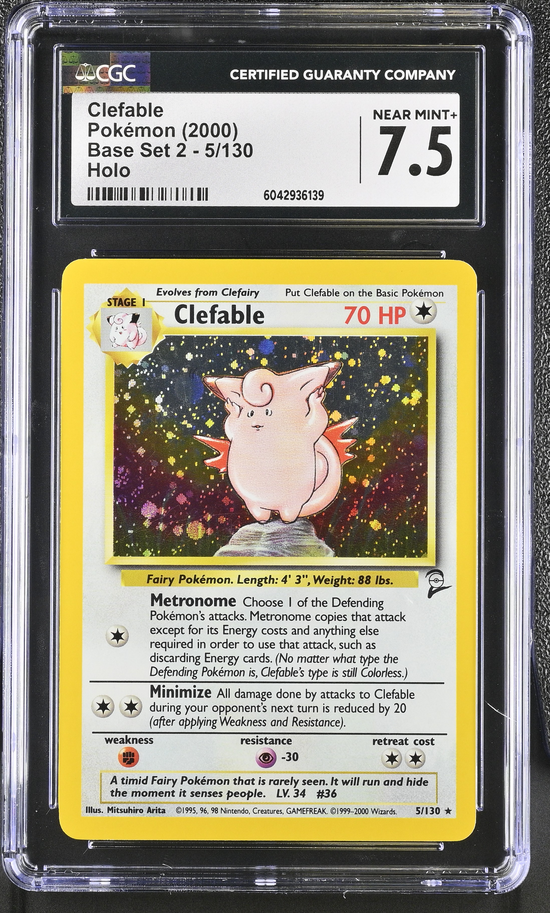 Clefable - B2 5 - English - CGC 7.5 