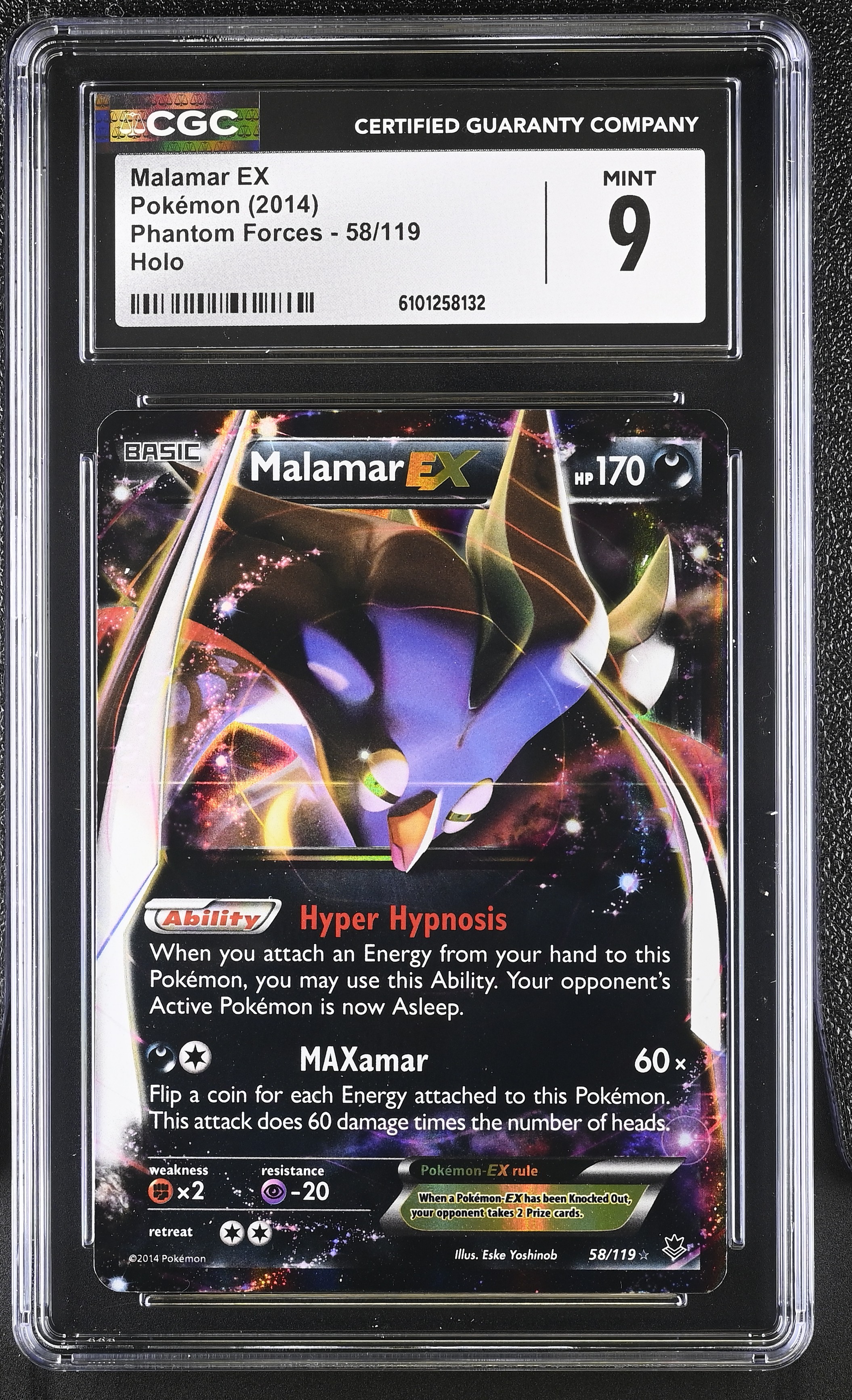 Malamar EX - PHF 58 - English - CGC 9 