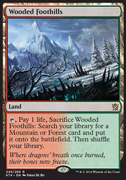Wooded Foothills - Khans of Tarkir 