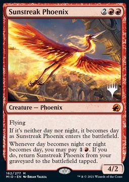Sunstreak Phoenix (V.2) - Innistrad Midnight Hunt Promos 