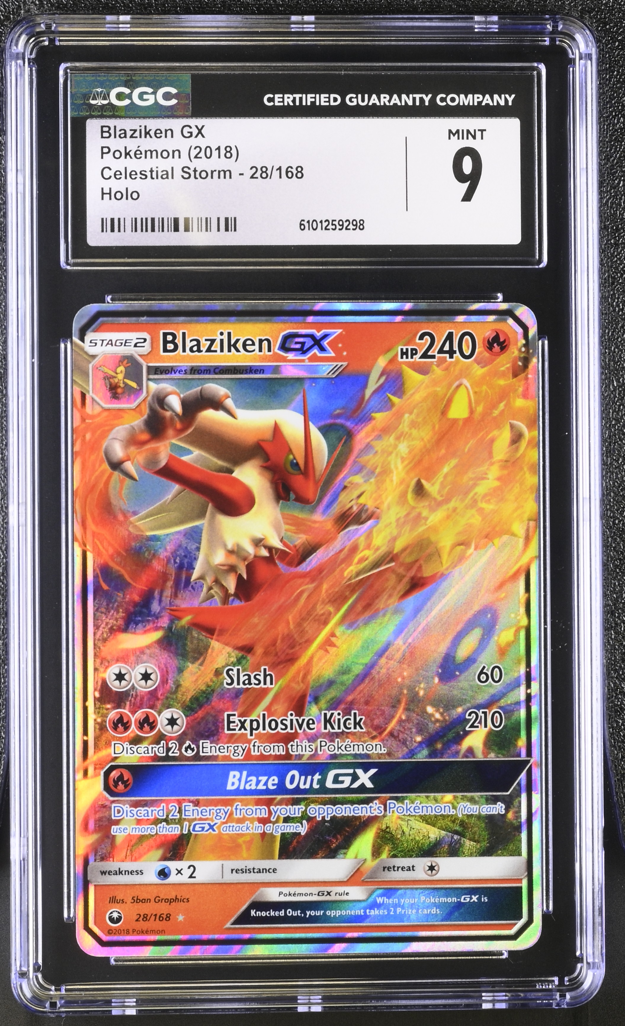 Blaziken GX - CES 28 - English - CGC 9 