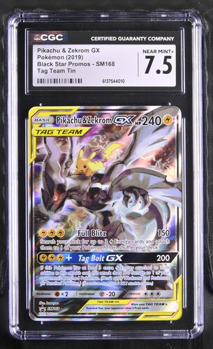 Pikachu & Zekrom GX - SM 168 - English - CGC 7.5