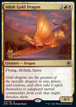 Adult Gold Dragon (V.1) - Adventures in the Forgotten Realms Promos