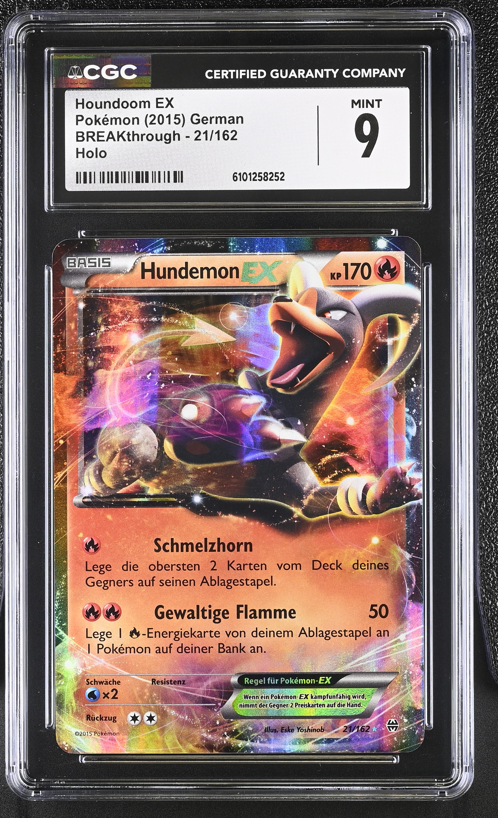 Houndoom EX - BKT 21 - German - CGC 9 