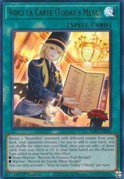 Voici la Carte (Todays Menu)